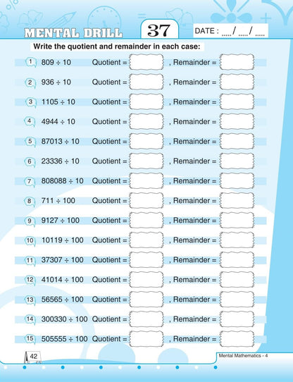 S Chand Mental Mathematics Class 4 (Mental Math) – Math Activity Book | Maths Olympiad | Kids Math Practice | Basic Math Learning | Fast & Speed Calculation Maths | Primary Mathematics for Kids | Olympiad Books For 2026-27 Exam