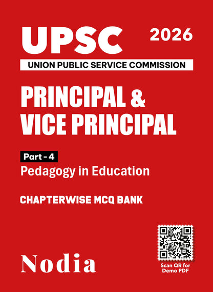 UPSC Principal and Vice Principal Recruitment Exam Part 4 Pedagogy in Education Chapterwise MCQ Bank 2026
