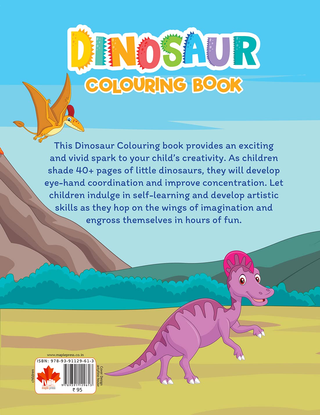Dinosaur Colouring Book for Kids - Colouring Activity Book - Gift to children for painting, drawing and colouring - Age 2+ - Activity Colouring Book for Children