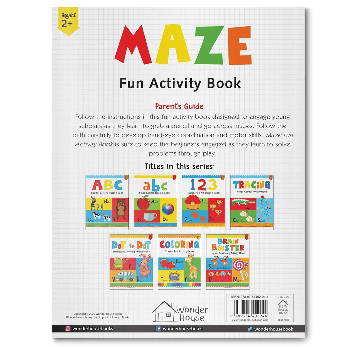 Preschool Activity Book: Maze – Fun Maze Activity Book for Kids Ages 3–5 | Easy to Follow Paths, Problem-Solving & Pencil Control | 2+ Hours of Brain-Boosting Maze Fun