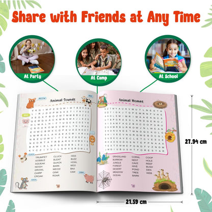 2000+ Word Search Activity Book for Kids, 100+ Fun Topics with 500+ Free Printable Worksheets & Parenting Tips, 6-12 Years (2000+ Word Search Book)