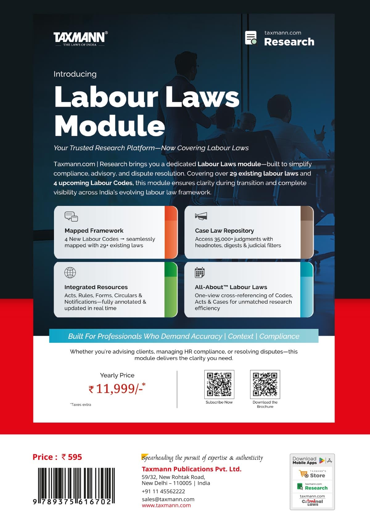 Taxmann's New Labour Codes – Comprehensive | Transition-ready Reference to the New Labour Codes—Featuring an Extensive 100+ Page Comparative Study for Understanding India's New Labour-Law Regime
