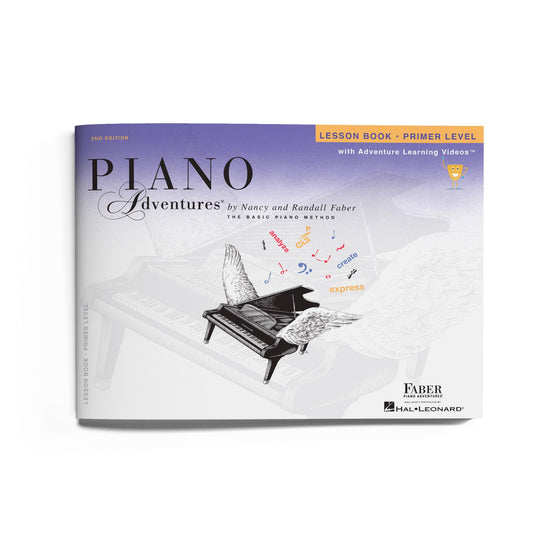 Piano Adventures: Lesson Book - Primer Level, 2nd Edition | Beginner Piano Method Book for Kids and Adults | Sheet Music for Learning Notes Rhythm and C 5-Finger Patterns | Faber Piano Teaching Book