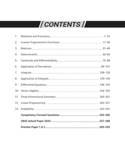 MTG CBSE Class 12 Chapterwise Question Bank Mathematics For 2027 Board Exam | Based on Latest CBSE Syllabus with 1300+ Questions