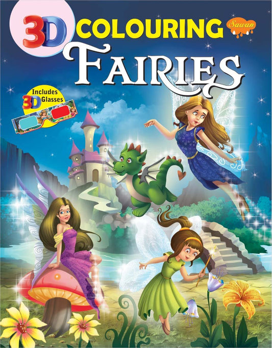 3D Colouring Fairies book cover