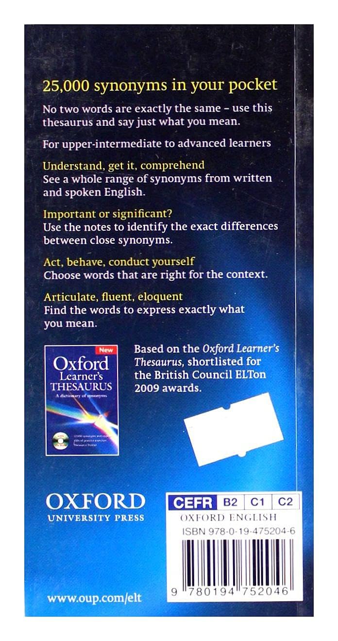 Oxford Learner’s Pocket Thesaurus