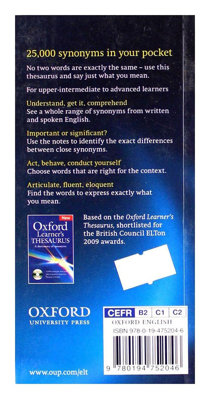 Oxford Learner’s Pocket Thesaurus