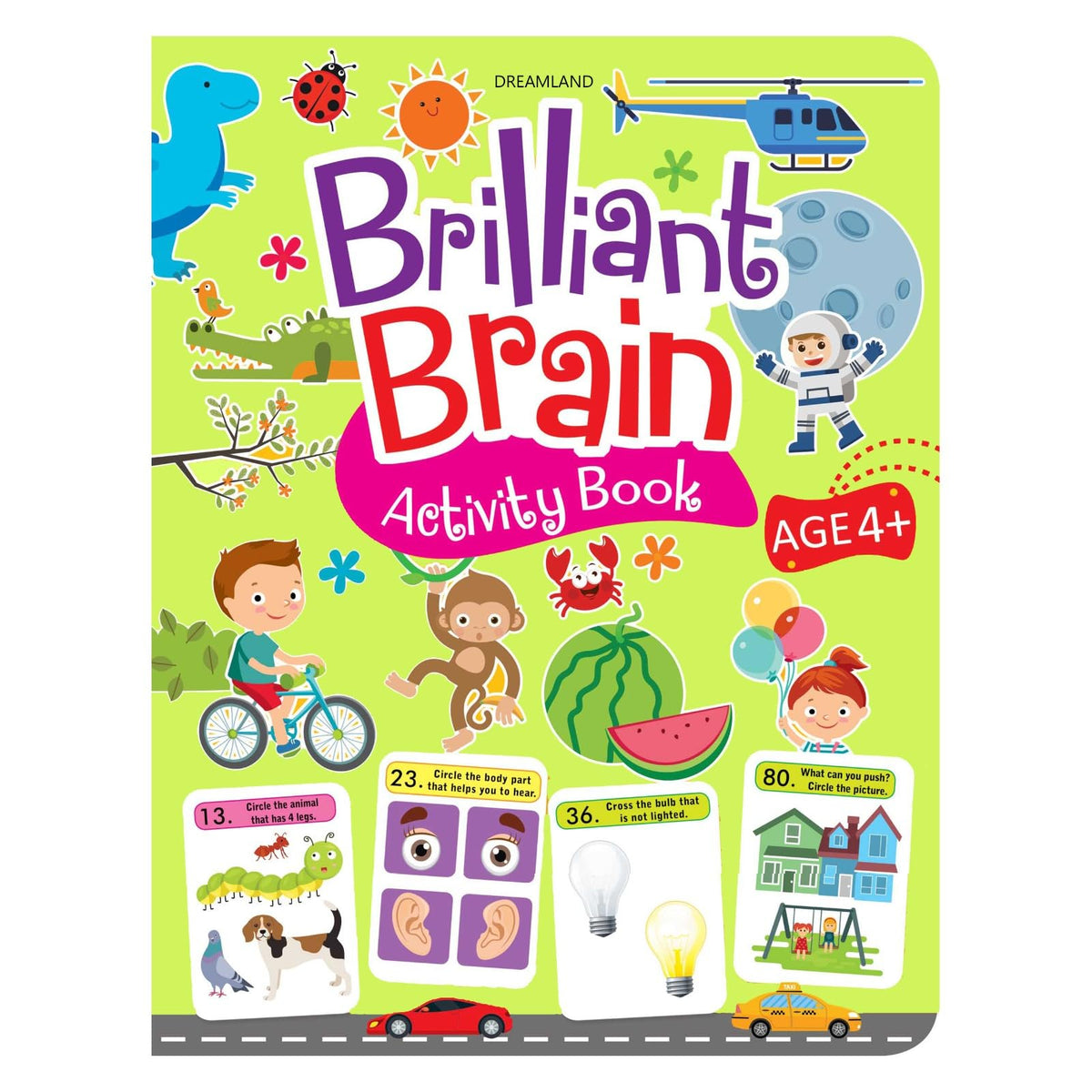 Brilliant Brain Activity Book for Kids Age 4–5 Years with Matching, Colouring, Counting & More | 88 Pages of Educational & Fun Activities for Early Learning