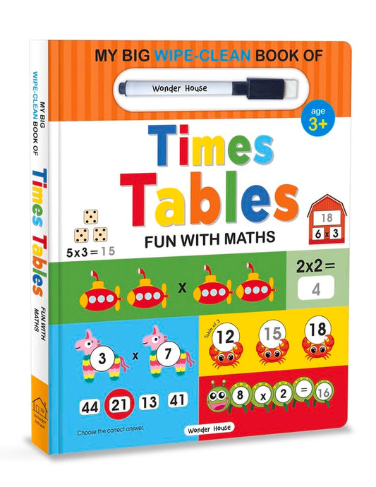 My Big Wipe And Clean Book of Times Tables for Kids : Fun With Maths book cover
