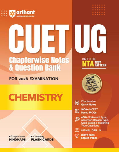 Arihant CUET UG 2026 PCB Combo (Physics, Chemistry & Biology) | Chapterwise Notes & Question Bank | Based on NTA Pattern | 1000+ NCERT MCQs, Assertion ... & Flash Cards | Free Online Digital Support.