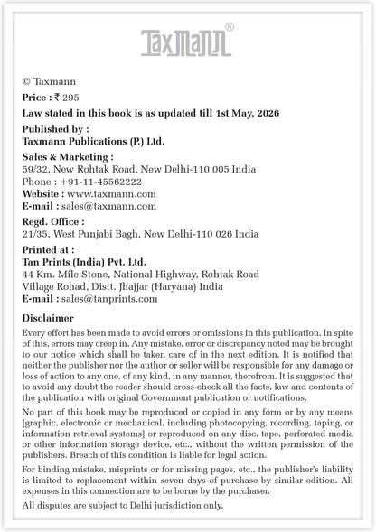 Taxmann's Law Relating to Online Gaming – Section-Wise & Rule-Wise Commentary—with 60+ FAQs | Comparative Tables | Case-Law | Cross-Statute Mapping to the BNS | ITA 1961 & 2026 | NSGA 2025