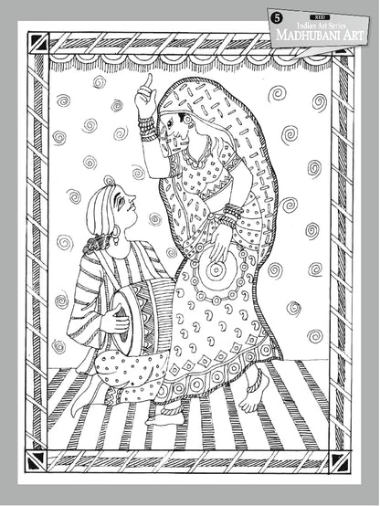Madhubani Art (Set of 4 Books) | Traditional Indian Folk Art Coloring