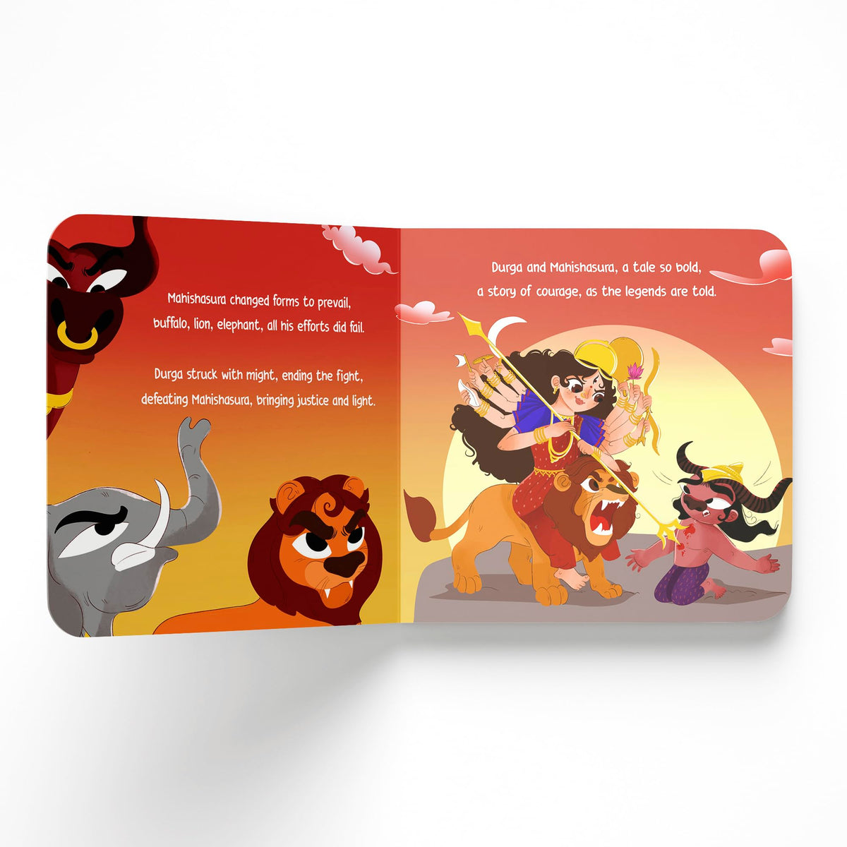Goddess Durga and Mahishasura: Tales of Hindu Gods and Goddesses: An Illustrated Board Book for Kids | Story Book on Durga | Ages 5+ [Select Learning]