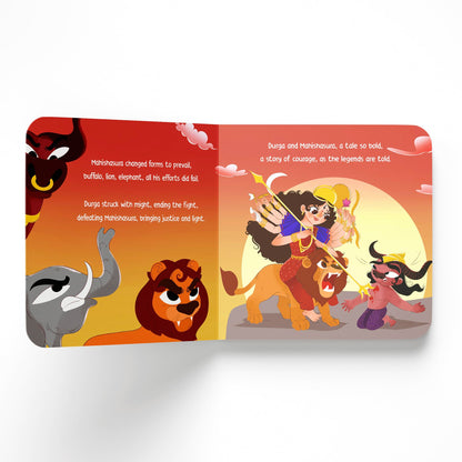 Goddess Durga and Mahishasura: Tales of Hindu Gods and Goddesses: An Illustrated Board Book for Kids | Story Book on Durga | Ages 5+ [Select Learning]