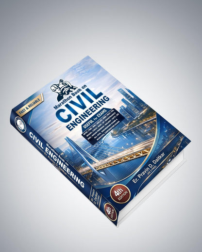 MARATHON BOOK ON CIVIL Engineering - 4th/Ed. - For MPSC | PWD | BMC | SSC | WRD | WCD | TPA | RRB | CIDCO | MIDC | - And All Civil Engineering Exams - Updated 4th Ed. For 2026-27 Exams