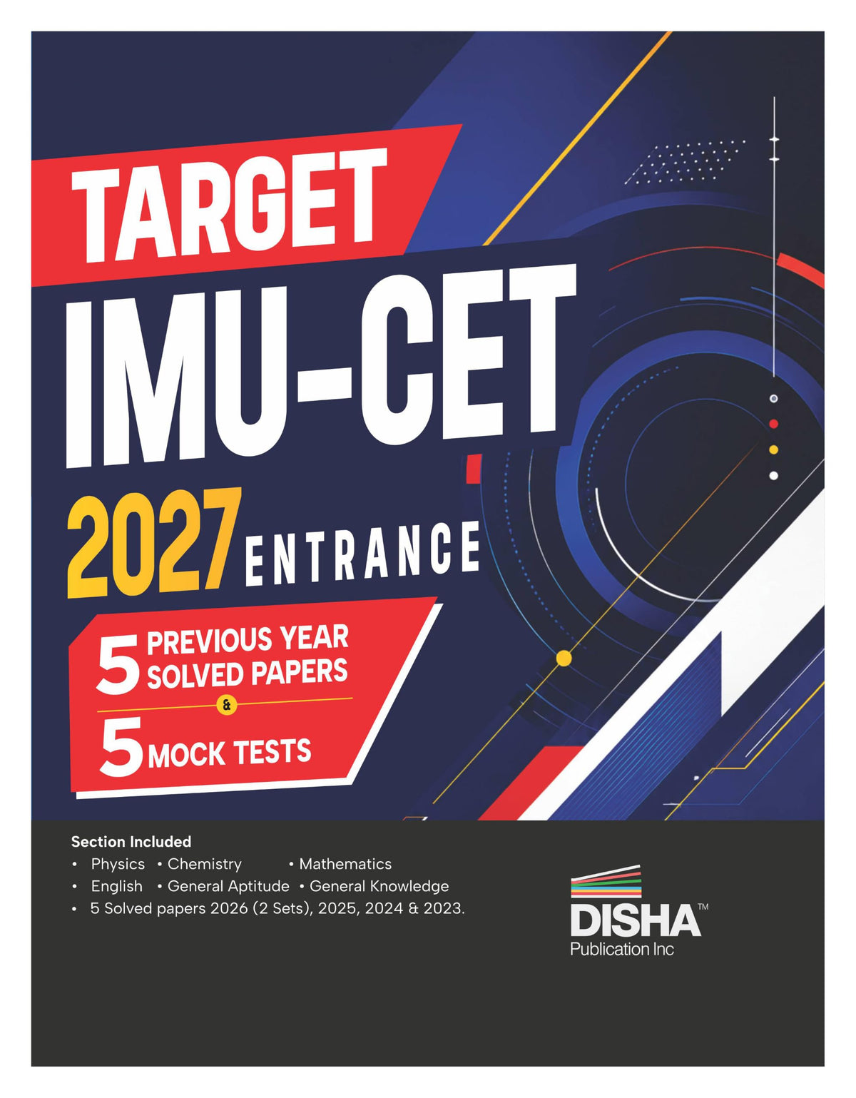 Disha Target IMU-CET 2027 Entrance with 5 Previous Year Solved Papers & 5 Mock Tests | Fully Solved | 2 Solved Paper Sets of 2026
