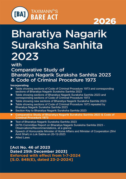 Taxmann's Bharatiya Criminal Laws – Bare Acts COMBO [BNS | BNSS | BSA] – Presenting the Complete | Updated Texts with Comparative Tools | Legislative Aids | Set of 3 Books