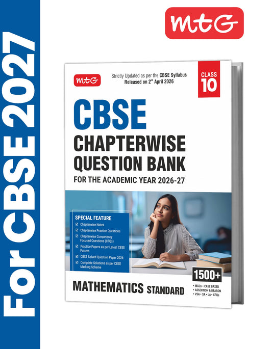MTG CBSE Class 10 Chapterwise Question Bank Class 10 Mathematics Standard For 2027 Board Exam | Based on Latest CBSE Syllabus with 1500+ Questions