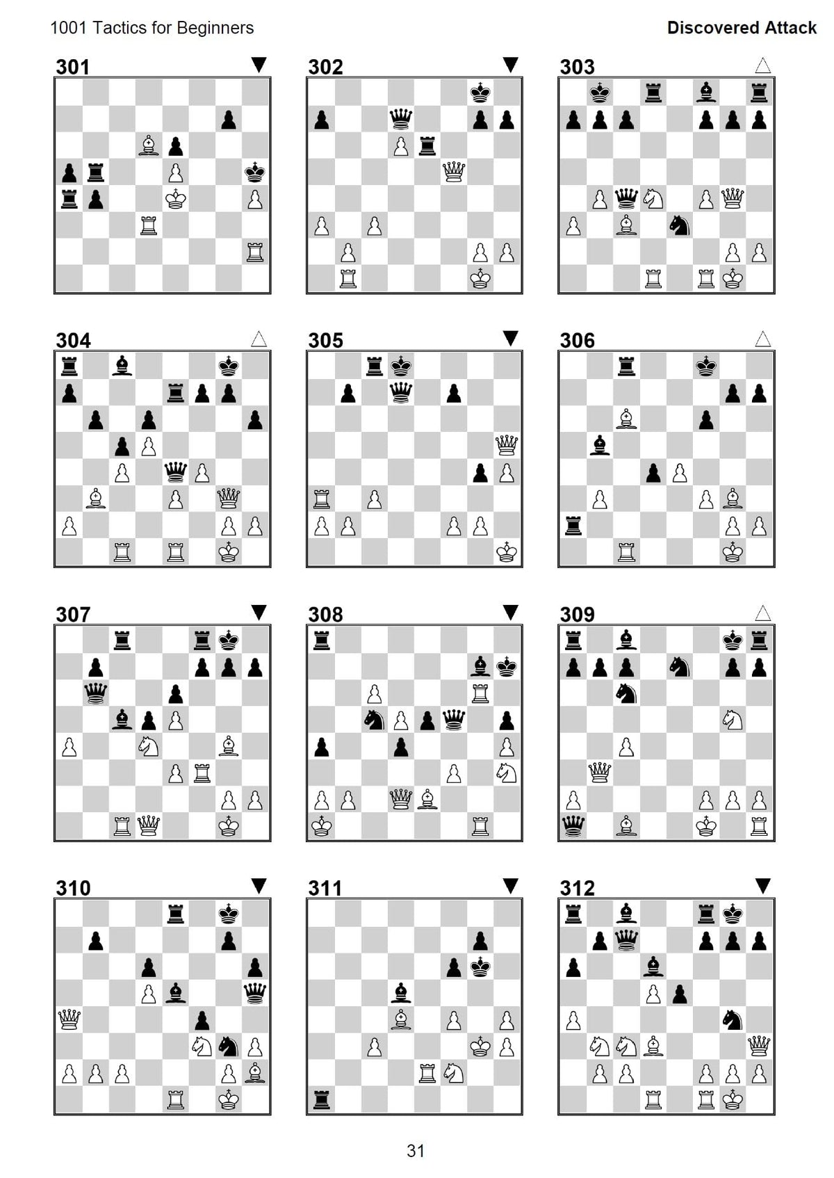 1001 Tactics for Beginners - Complete Tactical Training for Improving Chess Players | A4 Size Chess Puzzle Book