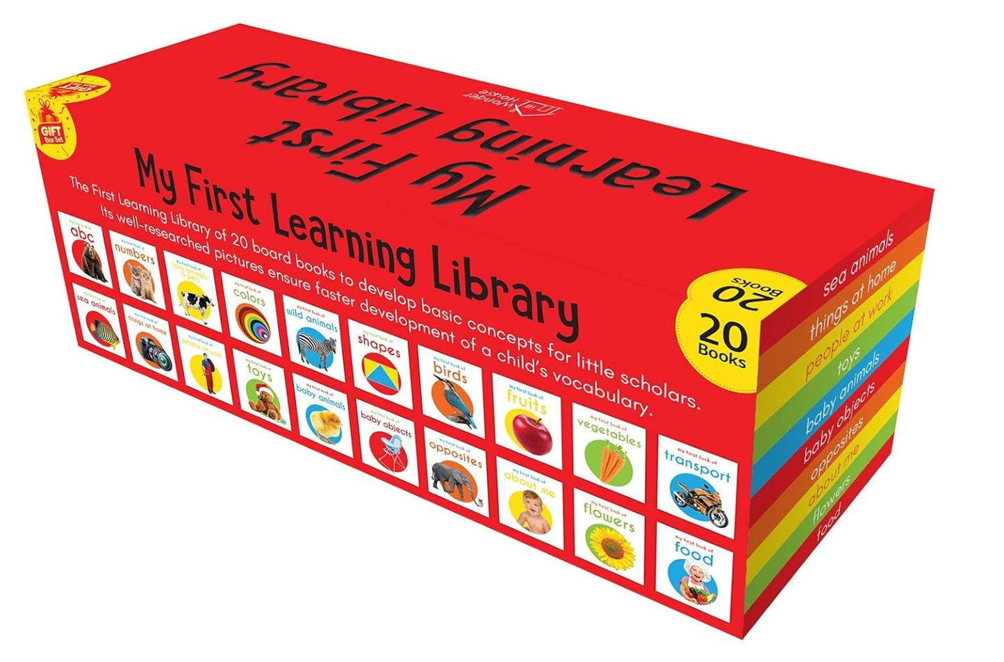 My First Learning Library: 20 Board Books Box Set for Kids | ABC, Numbers, Shapes, Colors, Animals, Fruits, Vegetables & Early Learning Books for Babies, Toddlers & Preschoolers (Ages 0–5)