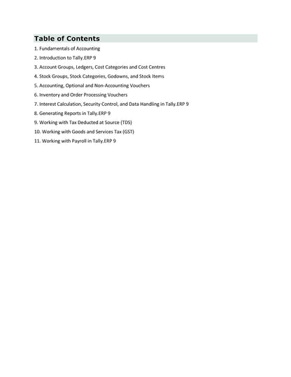 Tally.ERP 9 with GST in Simple Steps