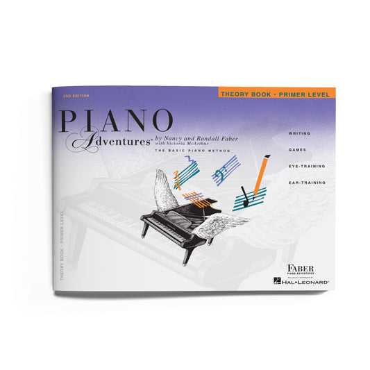 Piano Adventures: Theory Book - Primer Level, 2nd Edition | Beginner Piano Theory Workbook | Faber Piano Book with Music Note Reading and Rhythm Practice | Piano Sheet Music Book for Ear Training 