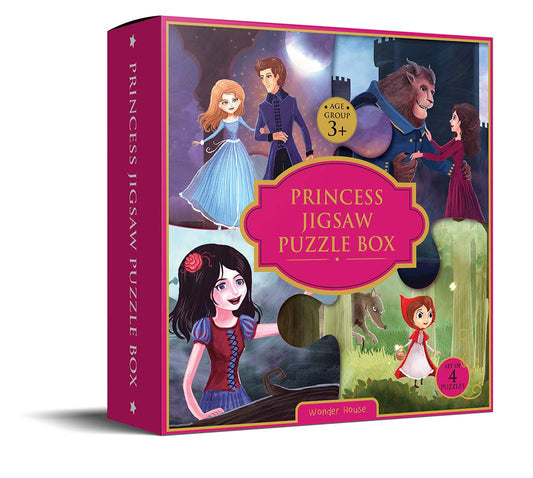 Princess Jigsaw Puzzle Box - 4 in 1 Box Set (Jigsaw Puzzle for Kids Age 3 and Above) book cover
