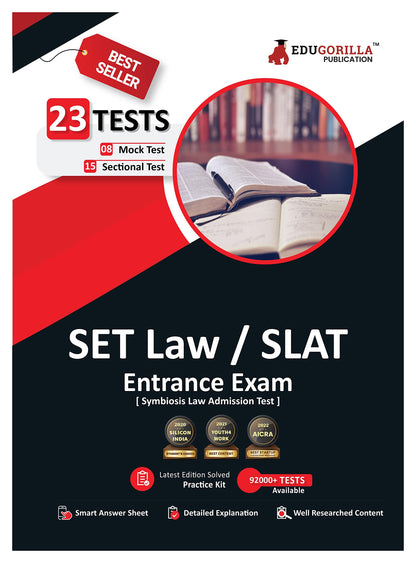 SET Law/SLAT (Symbiosis Law Admission Test) Entrance Exam 2024 - 8 Mock Tests and 15 Sectional Tests with Free Access to Online Tests