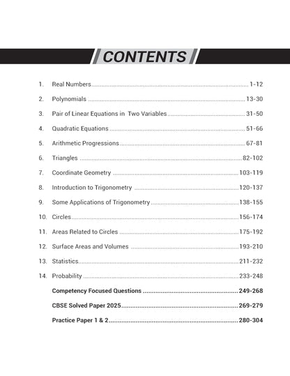 MTG CBSE Class 10 Chapterwise Question Bank Class 10 Mathematics Standard For 2027 Board Exam | Based on Latest CBSE Syllabus with 1500+ Questions