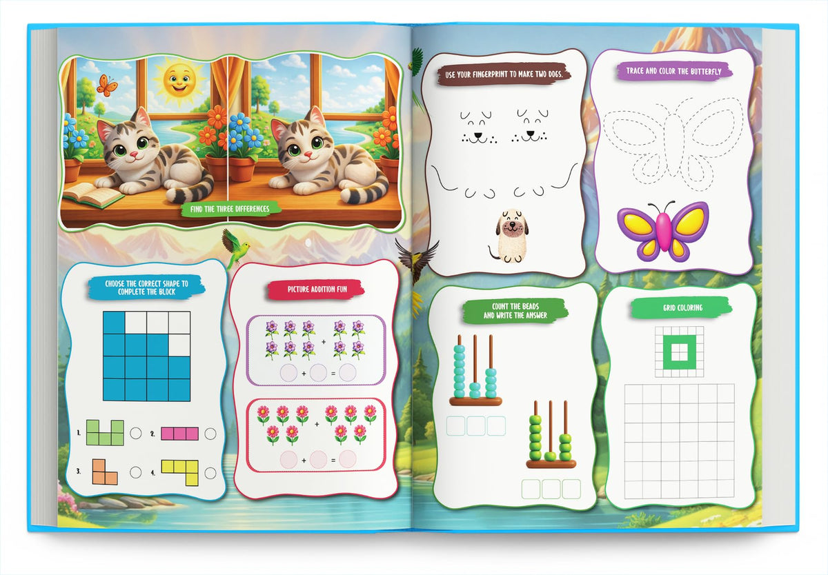 Activity Book for 4 Year Old | Best Selling 1001 Brain Booster Books for 4+ Year Old Children | Kids Activity Book - Puzzles, Mazes, Colouring, Dot-To-Dot, Matching, Seek & Find, Spot the Difference