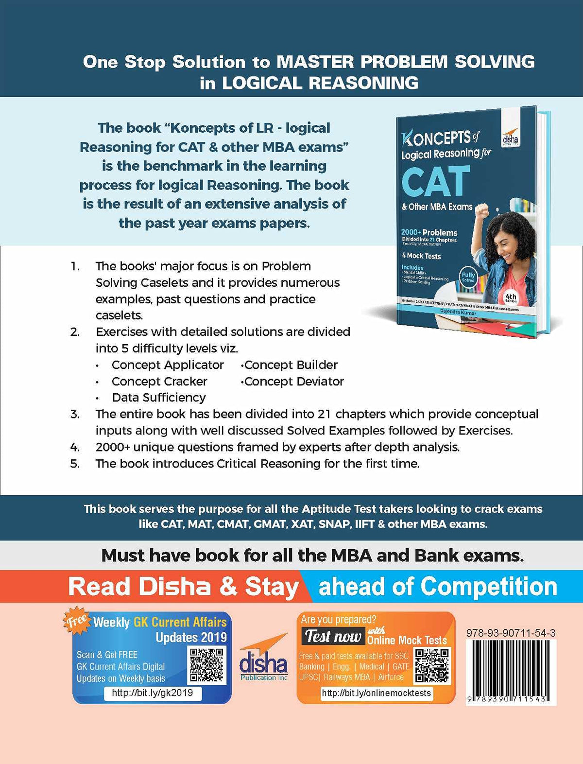 Koncepts of Logical Reasoning for CAT & Other MBA Exams 4th Edition