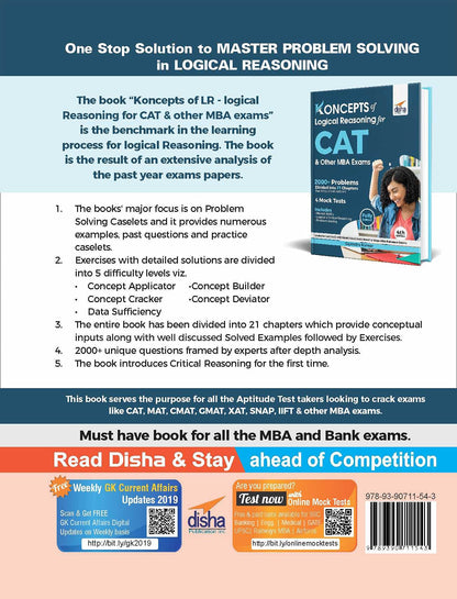 Koncepts of Logical Reasoning for CAT & Other MBA Exams 4th Edition