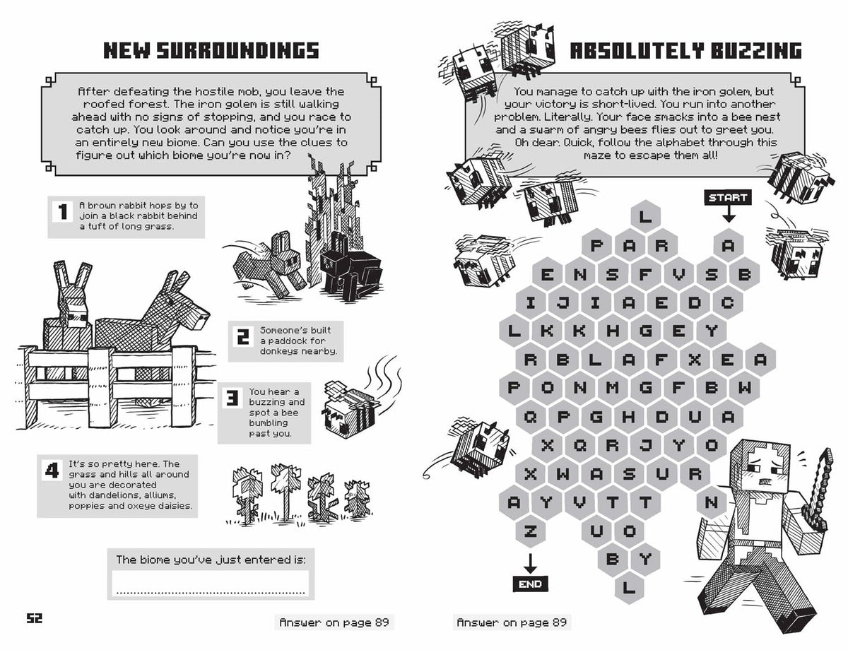 Minecraft Brain Games: An official illustrated Minecraft children’s puzzle book – perfect for kids into video games aged 7, 8, 9, 10 and 11 – new for 2025!