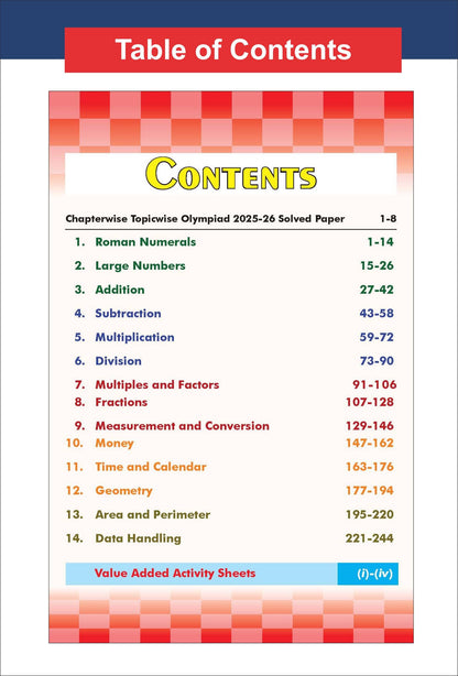 Disha Olympiad Champs Mathematics Class 4 with Chapter-wise Previous 13 Year (2013 - 2025) Questions 7th Edition | Complete Prep Guide with Theory, PYQs, Past & Practice Exercise