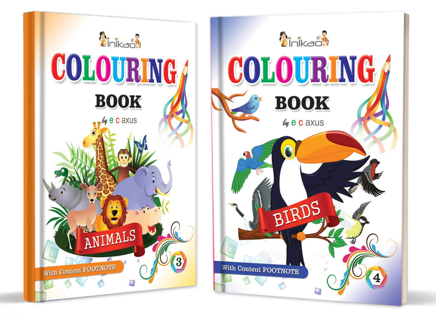 Colouring Books For Kids | Pack of 12 Copy Coloring Activity Book Collections for 3+ Years Children by InIkao (12 Books) : ( beginners step towards drawing ) 