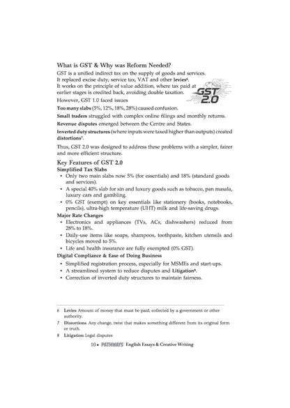 Arihant Pathways English Essays & Creative Writing for Classes 9-12 | 100+ Model Essays, Vocabulary Booster & Creative Writing Tasks | Improve School Writing, Grammar & Expression Skills