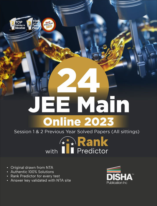 24 JEE Main Online 2023 Session 1 & 2 Previous Year Solved Papers (All sittings) with Rank Predictor 