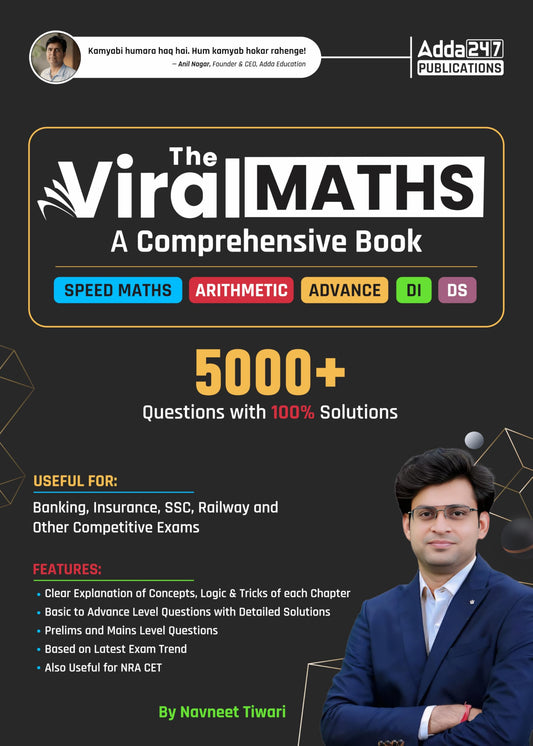 The Viral Maths A Comprehensive Book For Banking /SSC/Railway and other Competitive Exams with 5000+ Questions with Solution ( English Printed Edition) By Navneet Tiwari Sir