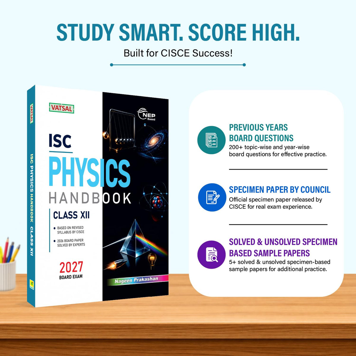VATSAL ISC Board Physics Handbook for Class 12th Academic Year 2023-24 - Nageen Prakashan