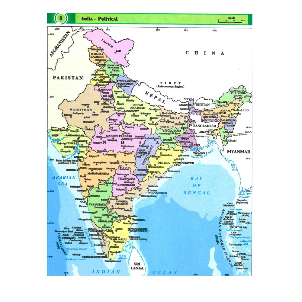 Exello World Atlas for Kids, School World Atlas Map Book English, A Journey Around the World - Discovering Countries, Cultures, Landmarks, and Geography