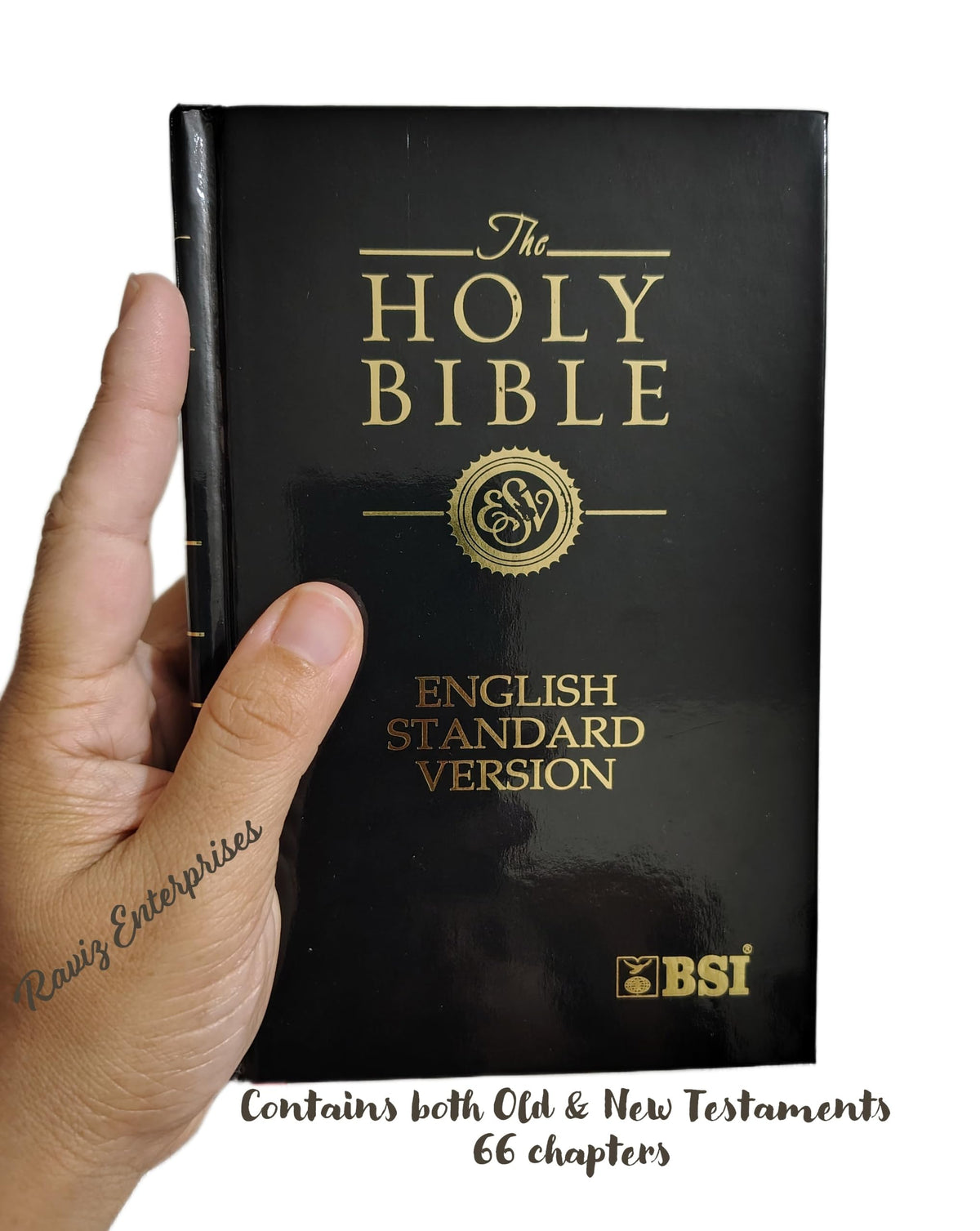 Holy Bible ESV Semi Compact Bible (English Standard Version) Hard Bound (Black colour) Contains Both Old & New Testament – Raviz Enterprises