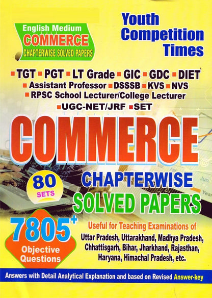 Youth Competition Times | Commerce | Chapterwise Solved Papers | TGT | PGT | LT GRADE | GIC | GDC | DIET | English Medium