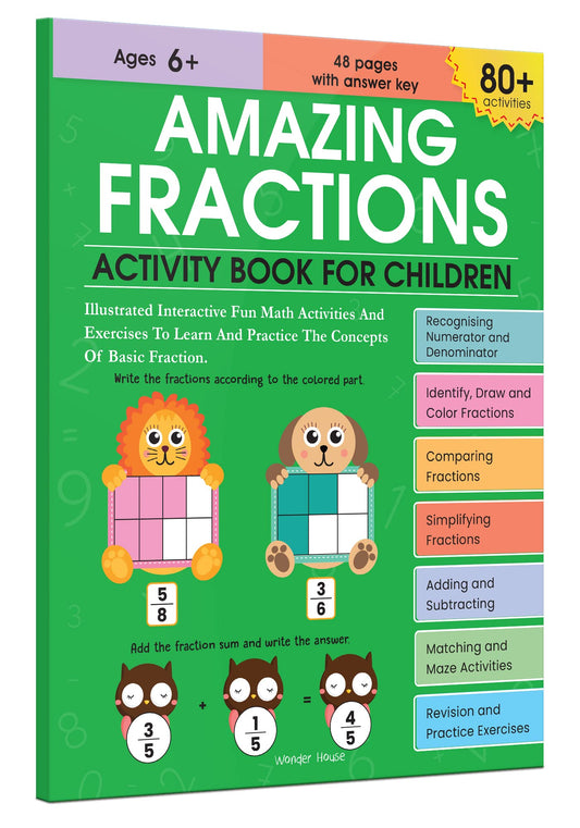 Amazing Fractions Activity Book book cover