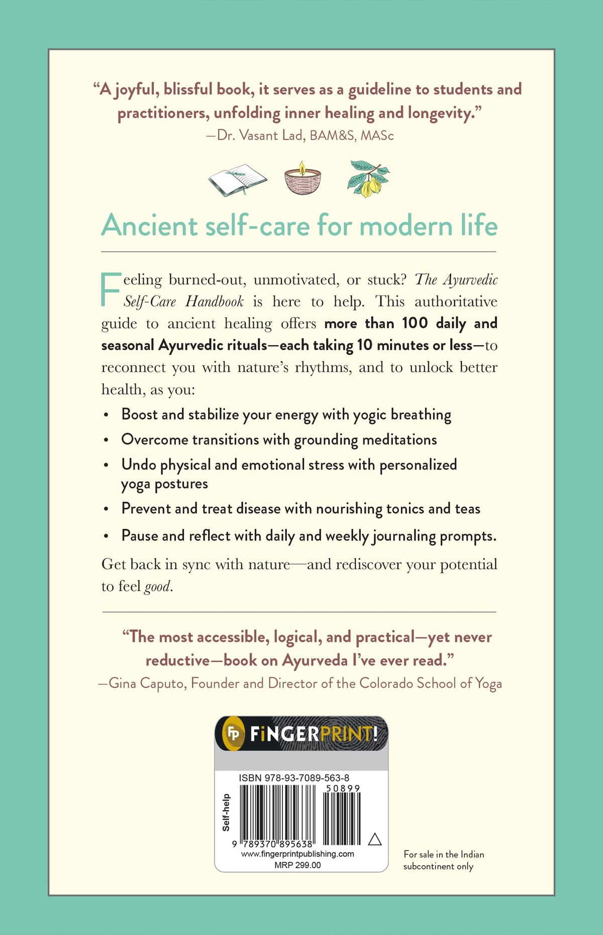 The Ayurvedic Self-Care Handbook: Holistic Healing Rituals for Every Day and Season