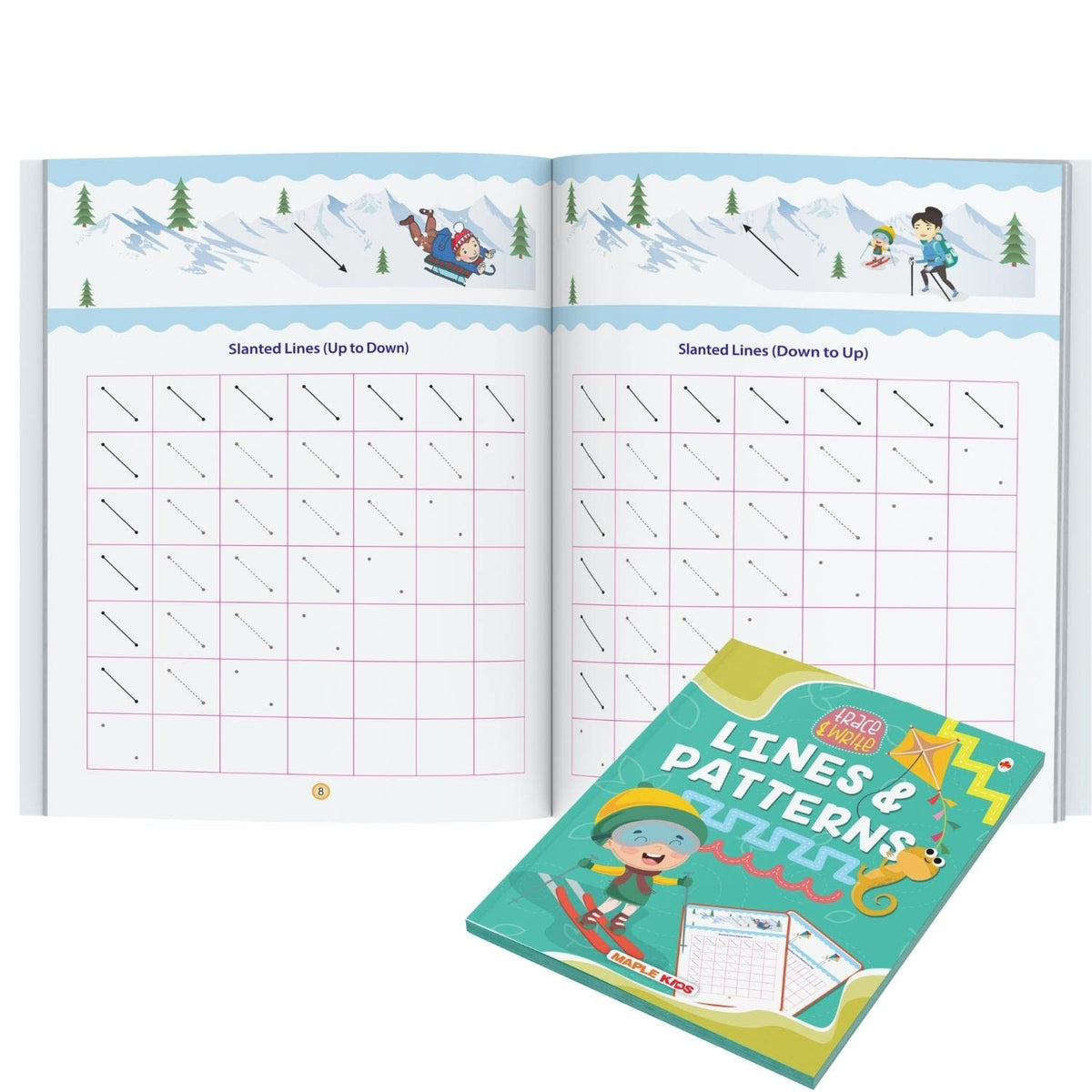 Lines and Curves - Pattern Writing - Writing Practice Book for Kids - 2 to 5 Years Old Kids - Learn and Practice - Tracing Book for Toddlers, Nursery, Pre School Children