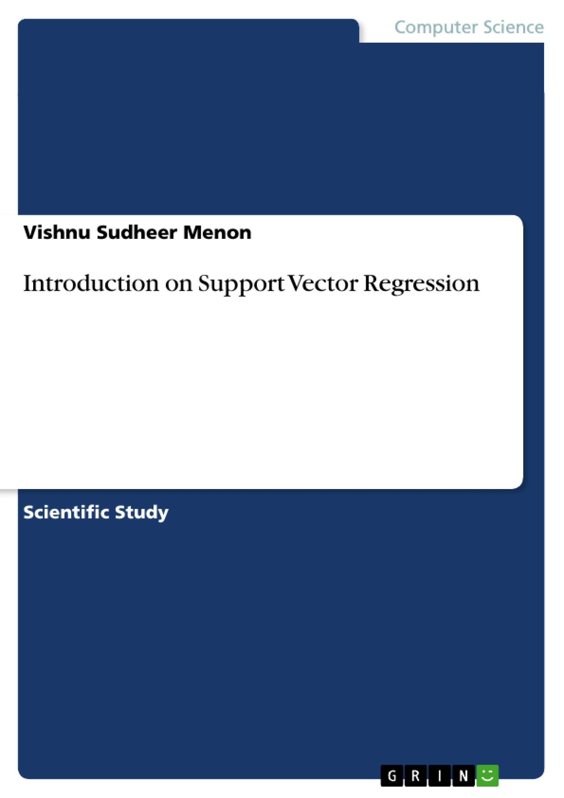Introduction on Support Vector Regression book cover