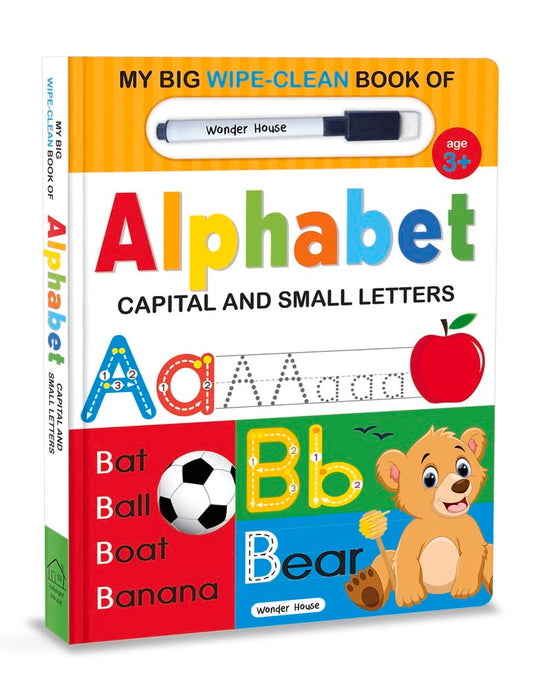 My Big Wipe And Clean Book of Alphabet for Kids : Capital And Small Letters book cover