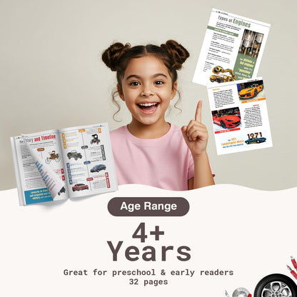 My Very First Cars and Engines Encyclopedia for Kids Age 8+ – Fun STEM Book to Learn About Vehicles, How Engines Work & More | Builds Knowledge & Encourages Screen-Free Learning