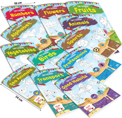 Colouring Book for Kids | Drawing Book for Kids [Set of 12 Books] | Best Selling Coloring Book in India | Premium Quality Colour Painting Book | Ages: 2 - 6 Years | Two Brothers Publications