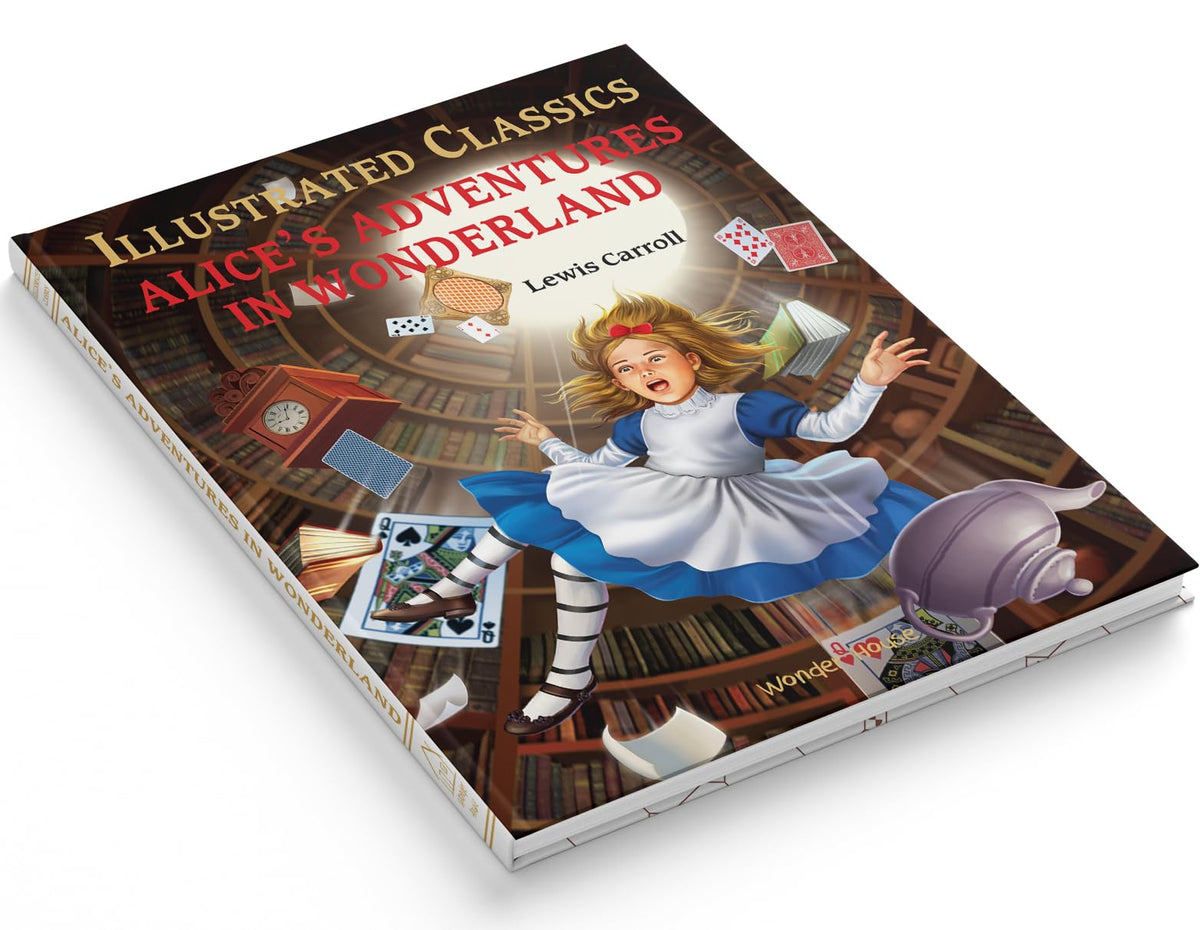 Alice in Wonderland: Illustrated Abridged Children Classics English Novel With Review Questions (Hardback)